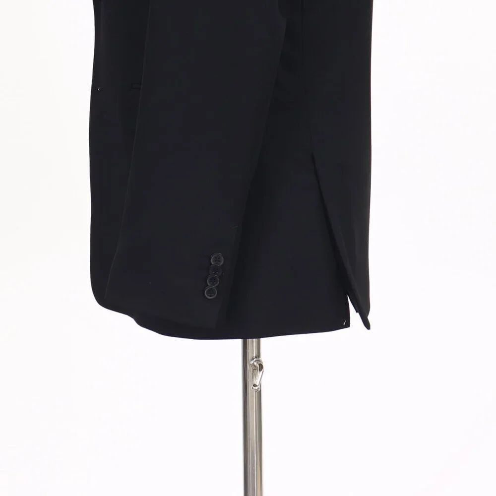 Banana Republic 40R Black Solid 2-Button Sport Coat Blazer Jacket T228